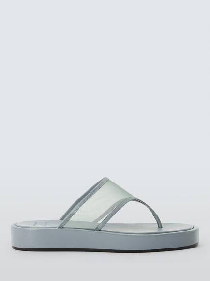 John Lewis x REJINA PYO Sand Dune Mesh Flatform Sandals, Blue Grey, Blue Grey