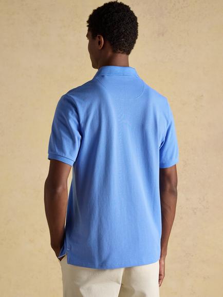 Joules Woody Cotton Regular Fit Short Sleeve Polo Shirt, Blue - view 2, Blue