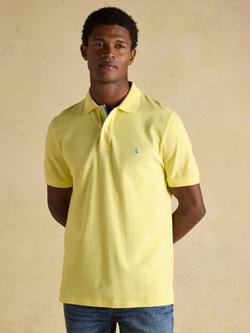 Joules Woody Cotton Regular Fit Short Sleeve Polo Shirt, Blue, Yellow