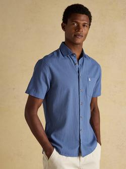 Joules Linen Blend Regular Fit Shirt, Blue