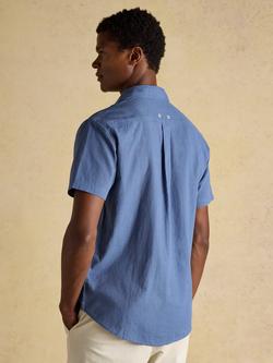 Joules Linen Blend Regular Fit Shirt - view 2, Blue