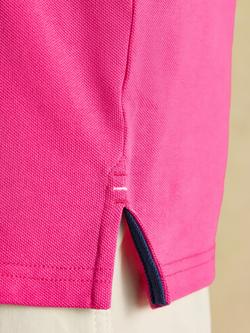 Joules Woody Cotton Regular Fit Short Sleeve Polo Shirt, Magenta - view 2, Magenta