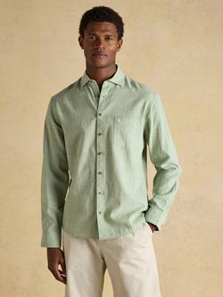 Joules Linen Blend Regular Fit Shirt, Light Green