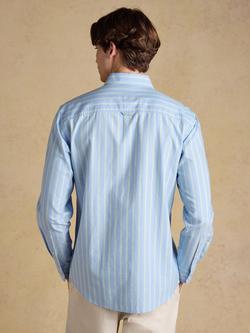 Joules Cotton Regular Fit Stripe Oxford Shirt - view 2, Blue/White