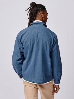 Aubin Dowse Worker Jacket, Washed Blue - view 2, Washed Blue