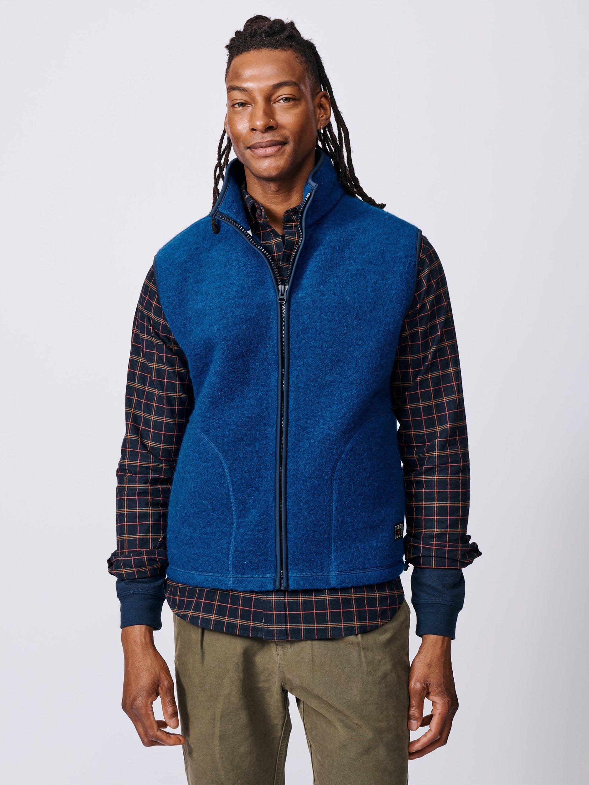 Product image 3 of 6, which shows Aubin Ferry Wool Mix Gilet, Cobalt, S