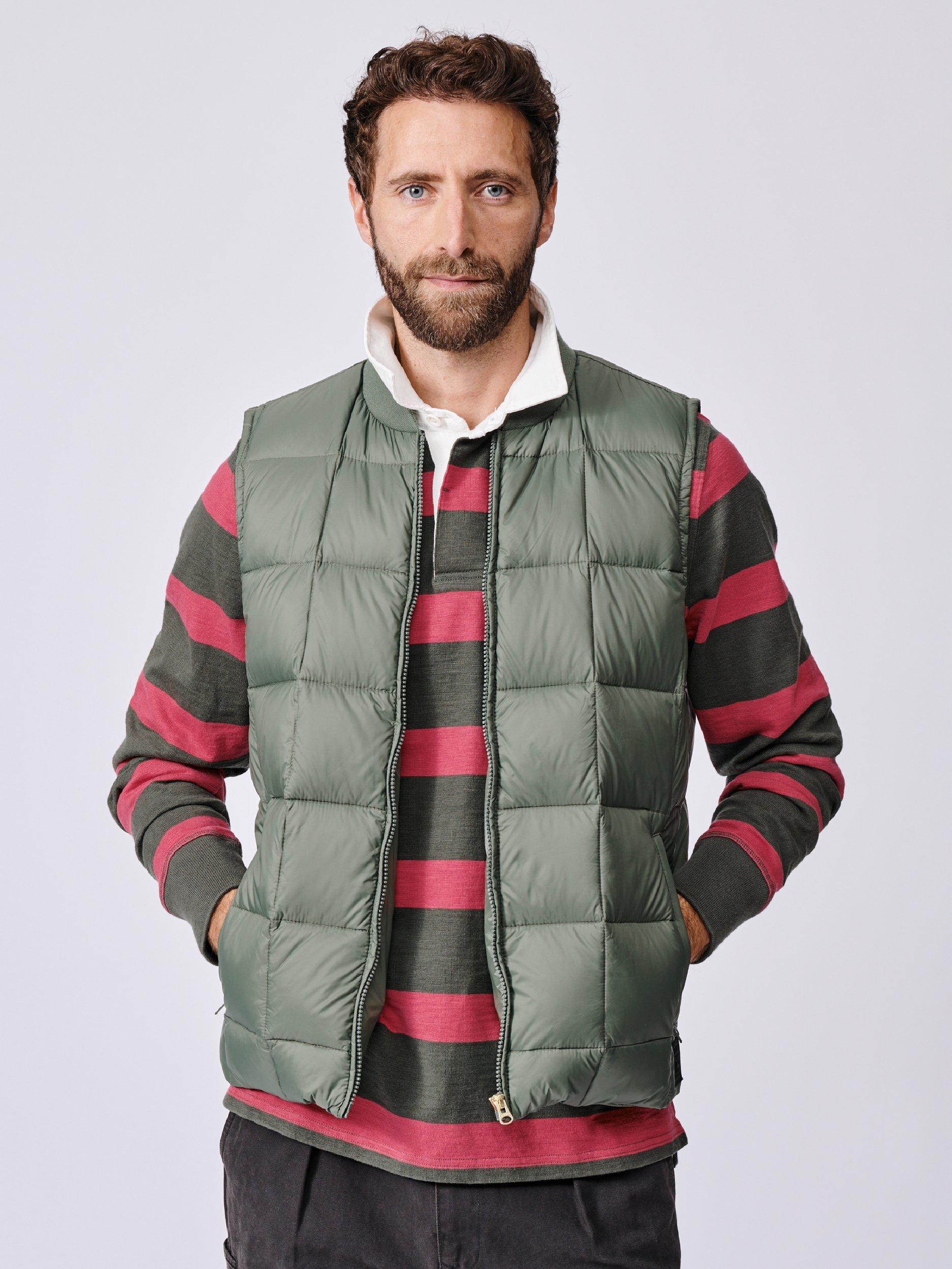 Product image 1 of 7, which shows Aubin Herriot Down Gilet, Khaki, S