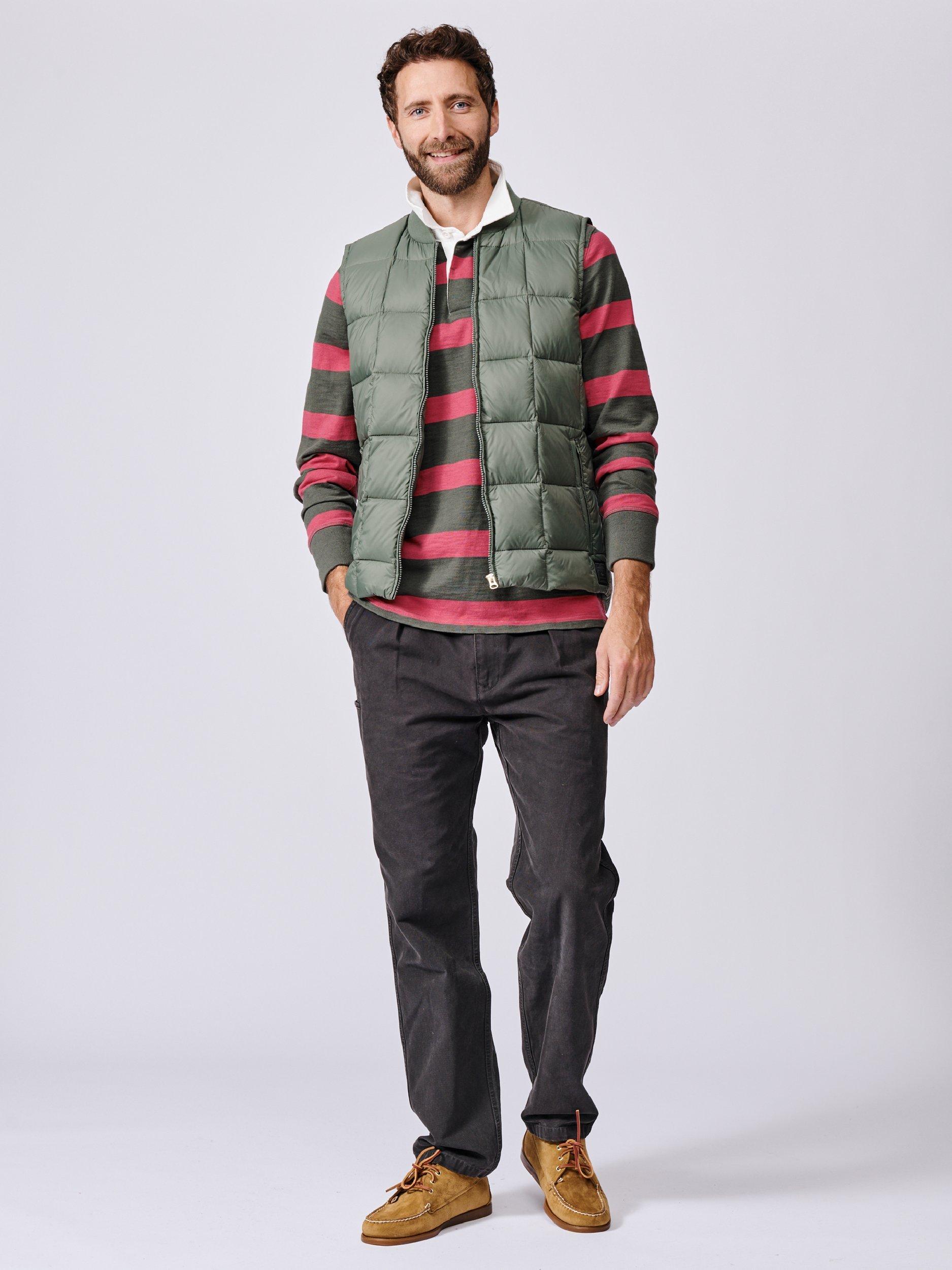 Product image 3 of 7, which shows Aubin Herriot Down Gilet, Khaki, S