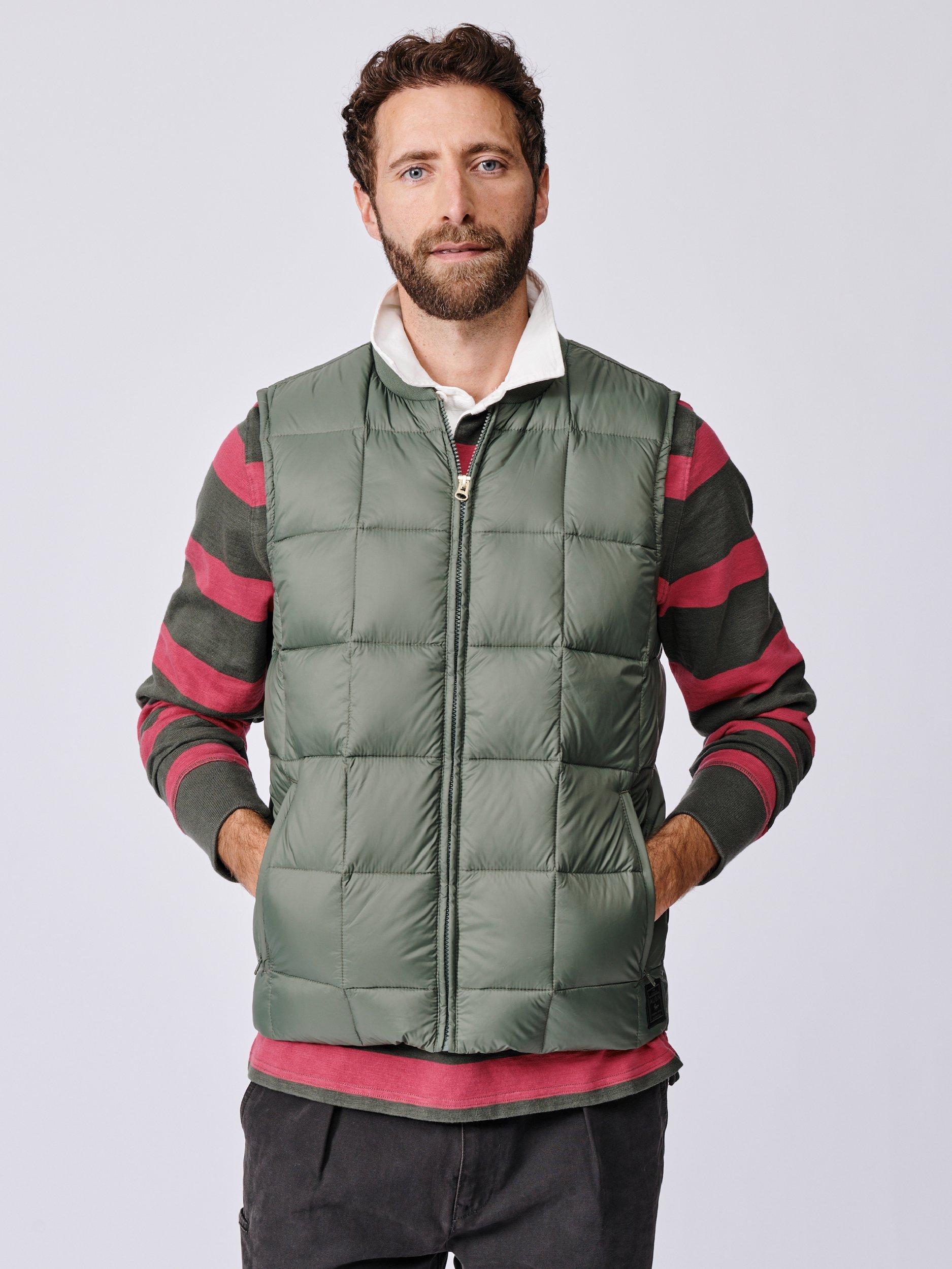 Product image 4 of 7, which shows Aubin Herriot Down Gilet, Khaki, S