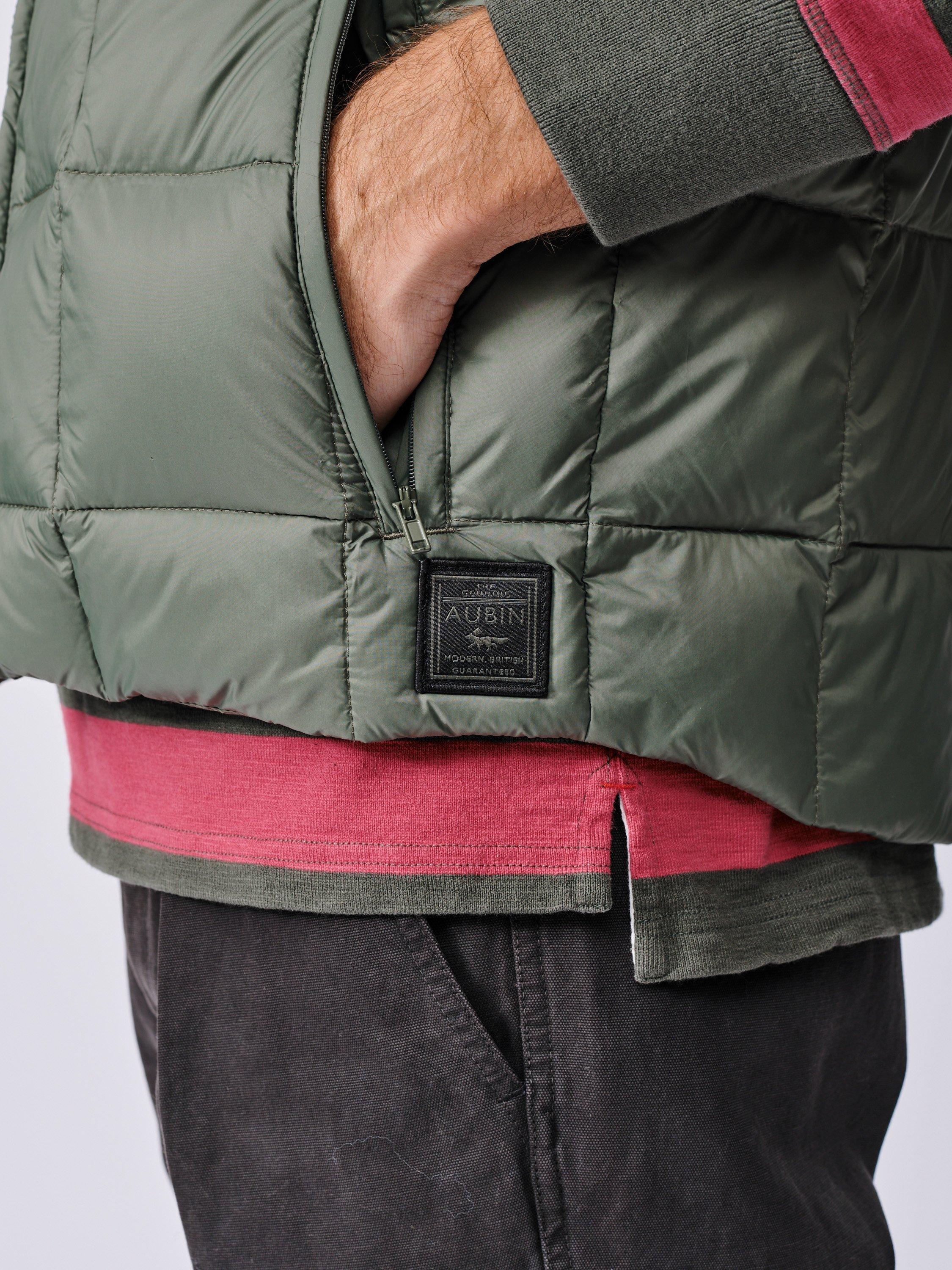 Product image 5 of 7, which shows Aubin Herriot Down Gilet, Khaki, S