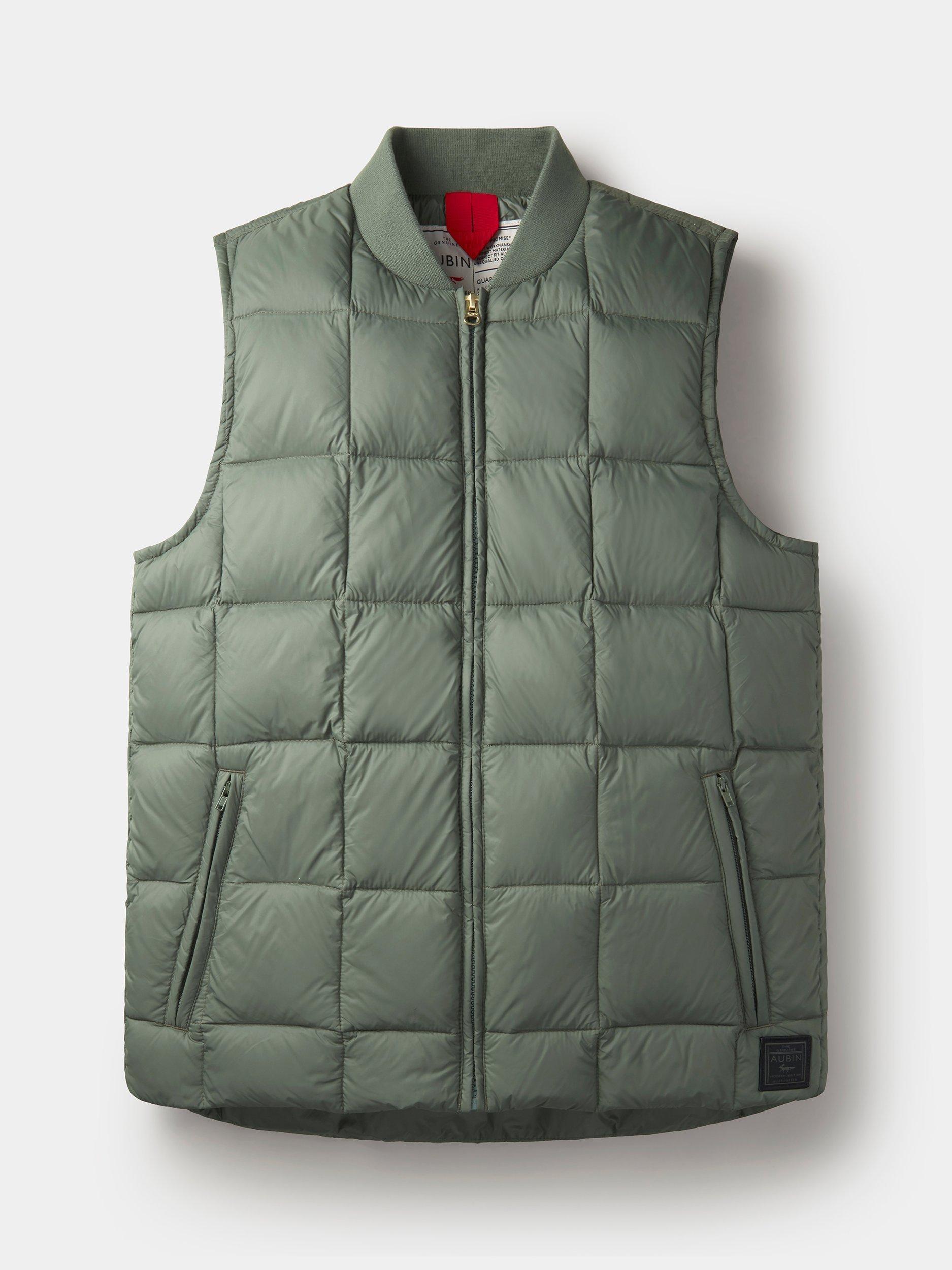 Product image 6 of 7, which shows Aubin Herriot Down Gilet, Khaki, S