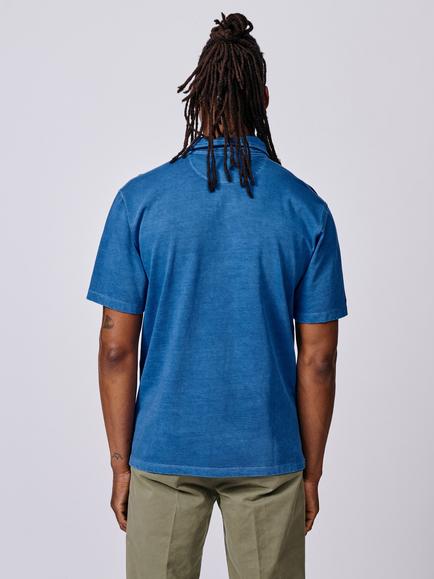Aubin Arkwright Cotton Regular Fit Short Sleeve Polo Shirt - view 2, Cobalt