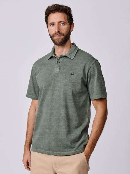 Aubin Arkwright Cotton Regular Fit Short Sleeve Polo Shirt, Khaki