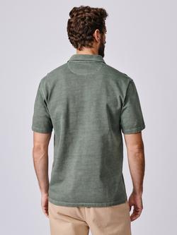 Aubin Arkwright Cotton Regular Fit Short Sleeve Polo Shirt - view 2, Khaki