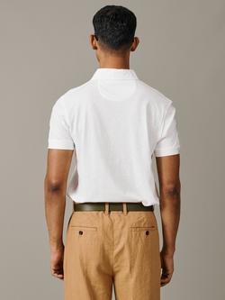 Aubin Churchfiel Open Collar Cotton Blend Short Sleeve Polo Shirt - view 2, Vintage White