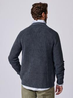 Aubin Martin Cotton Cardigan, Navy - view 2, Navy