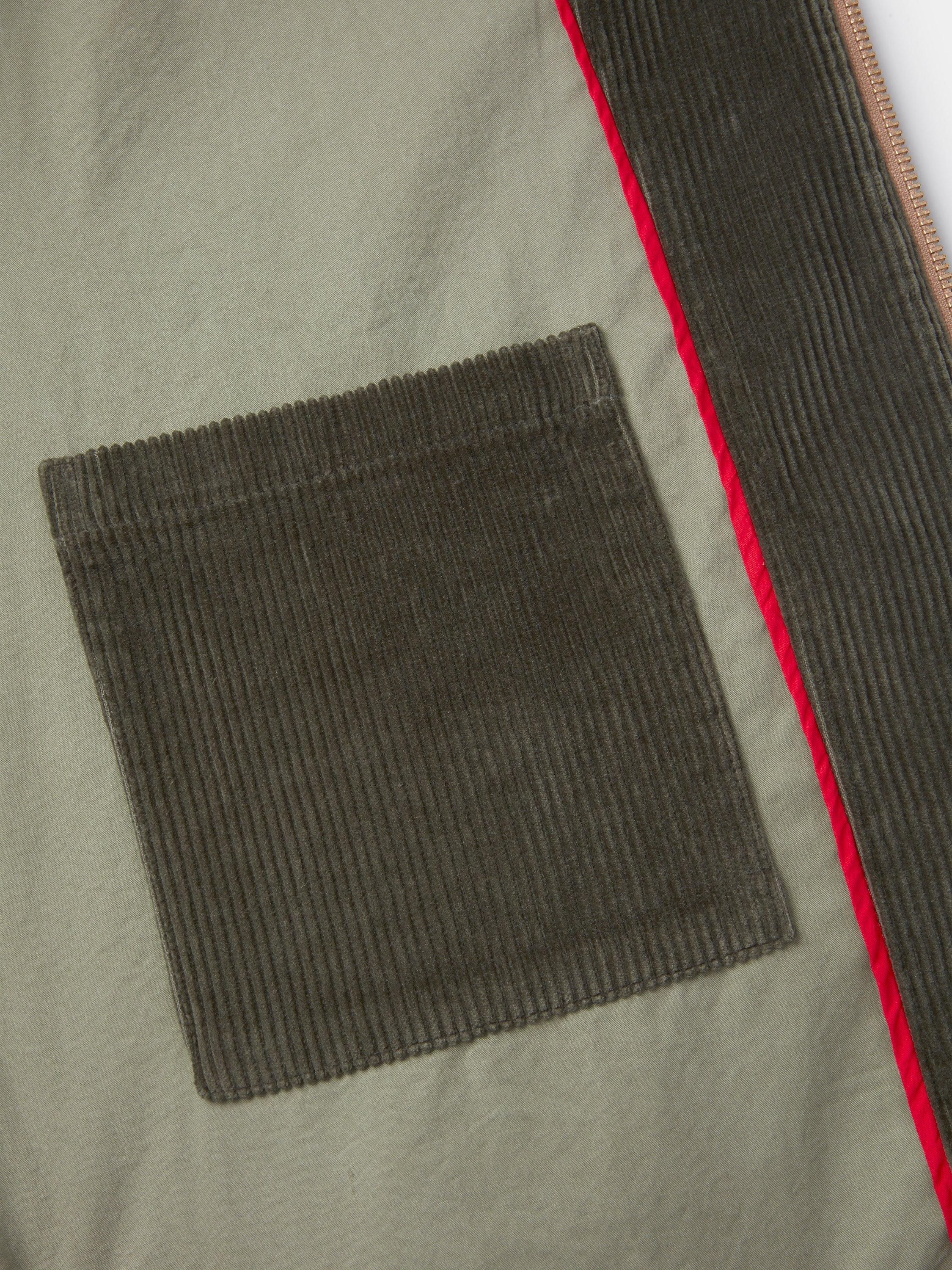 Product image 6 of 7, which shows Aubin Bolsover Corduroy Harrington Jacket, Khaki, S