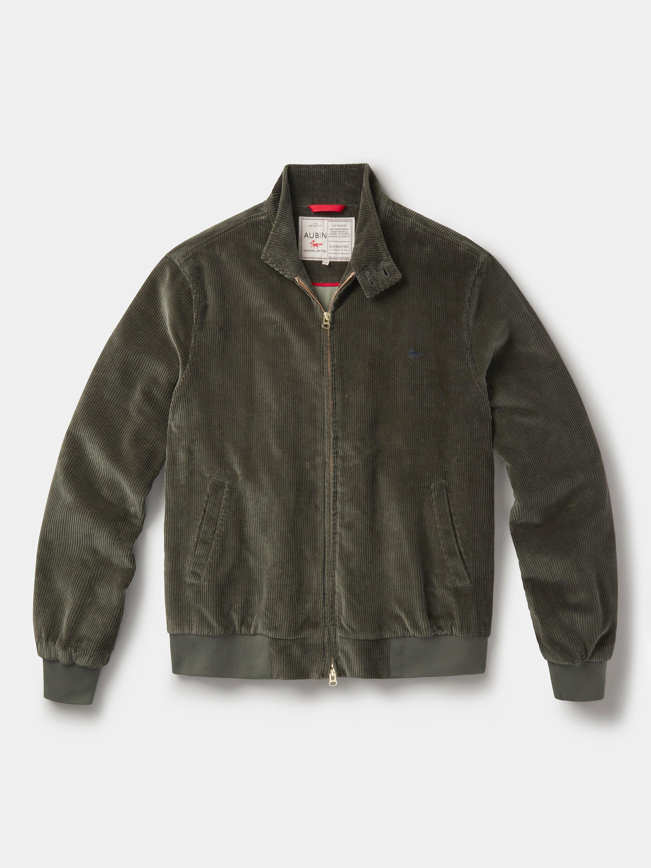 Product image 7 of 7, which shows Aubin Bolsover Corduroy Harrington Jacket, Khaki, S