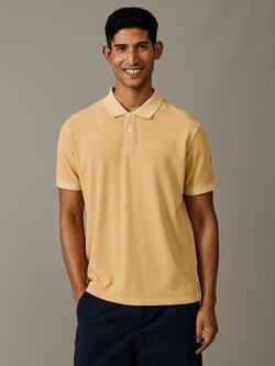 Aubin Lusby Pique Polo Shirt, Lemon, Lemon