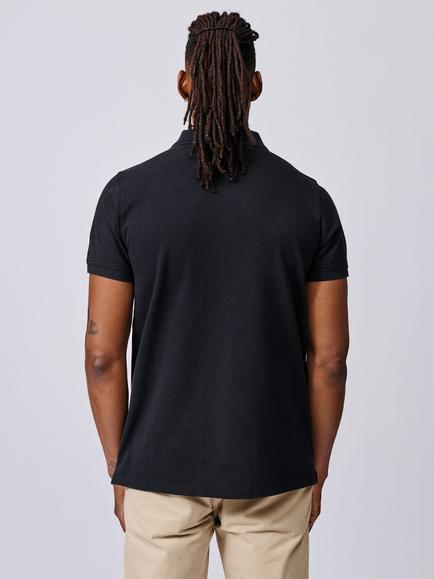 Aubin Oliver Cotton Polo Top - view 2, Black