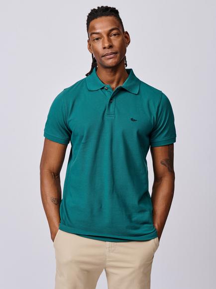 Aubin Oliver Cotton Polo Top, Jade