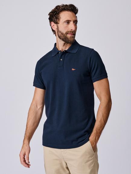 Aubin Oliver Cotton Polo Shirt, Navy, Navy