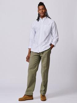 Aubin Aldridge Cotton Regular Fit Stripe Shirt, Lilac/Multi - view 2, Lilac/Multi