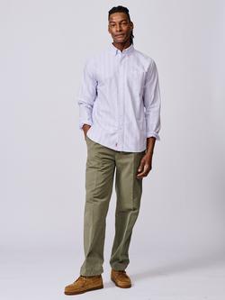 Aubin Aldridge Cotton Regular Fit Stripe Shirt - view 2, Lilac/Multi