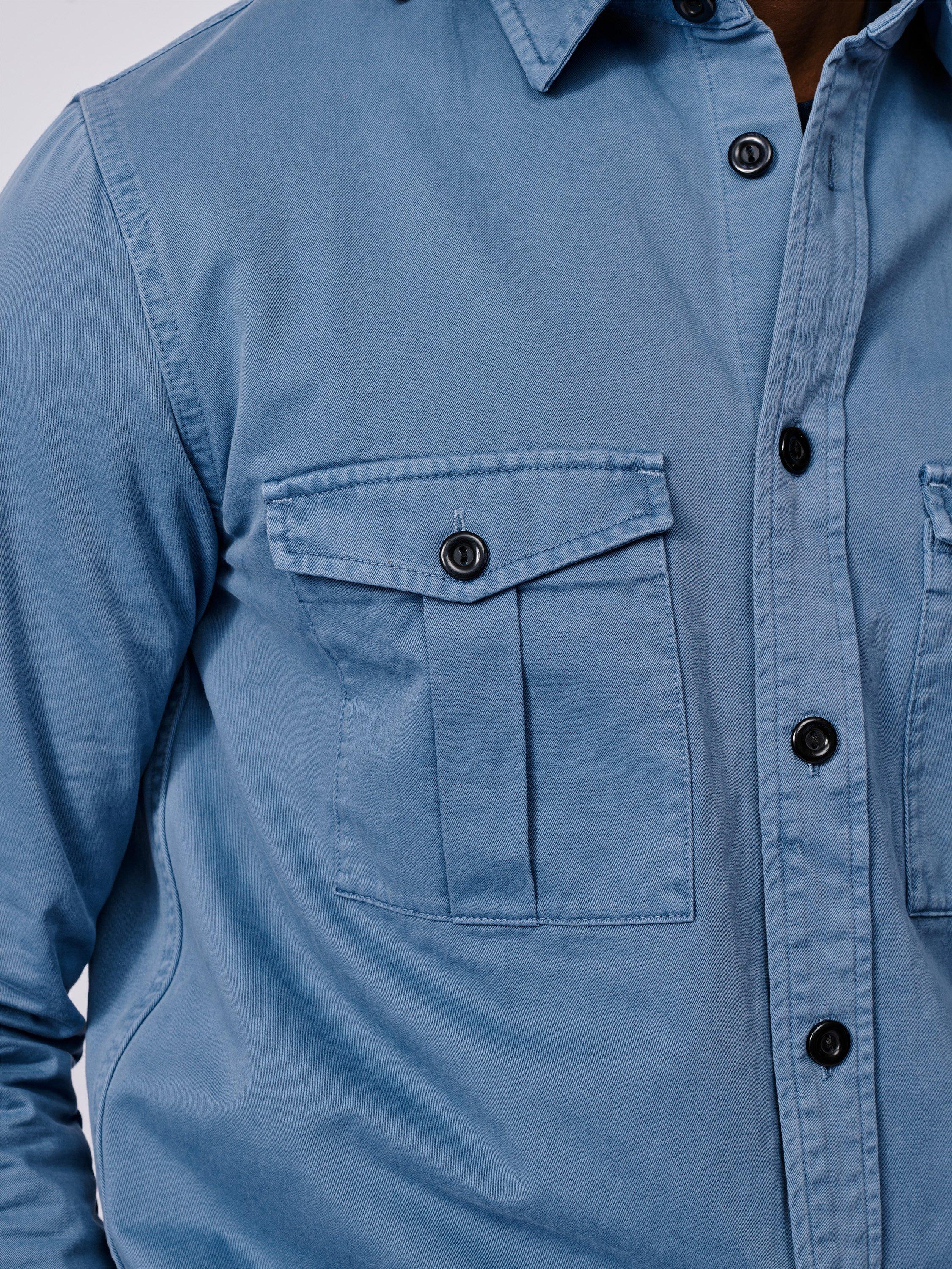 Product image 4 of 6, which shows Aubin Cole Cotton Regular Fit Overshirt, Blue, S