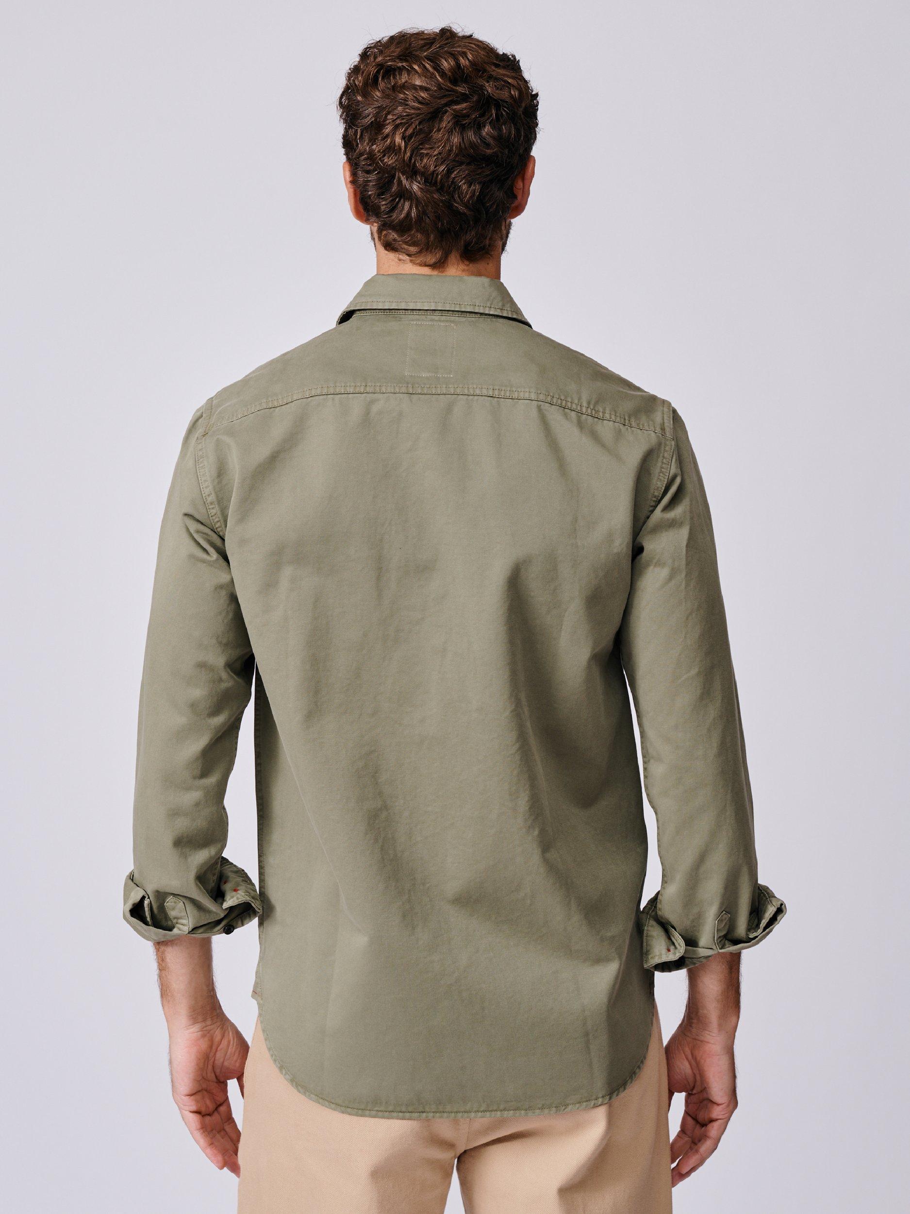 Product image 2 of 6, which shows Aubin Cole Cotton Regular Fit Overshirt, Pale Khaki, S