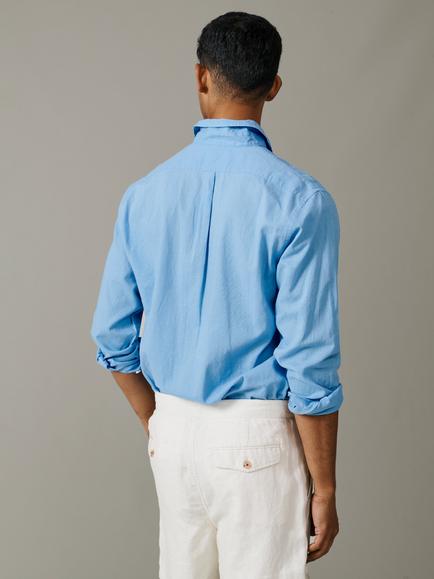 Aubin Grainsby Linen Cotton Blend Shirt - view 2, Pale Blue