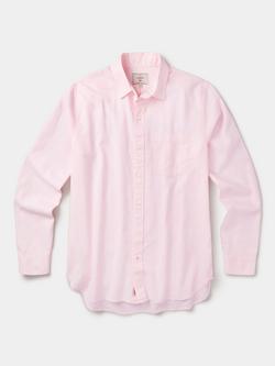 John Lewis Grainsby Linen Cotton Blend Shirt, Pink, Pink