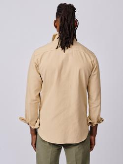 Aubin Henderson Cotton Regular Fit Overshirt, Sand - view 2, Sand