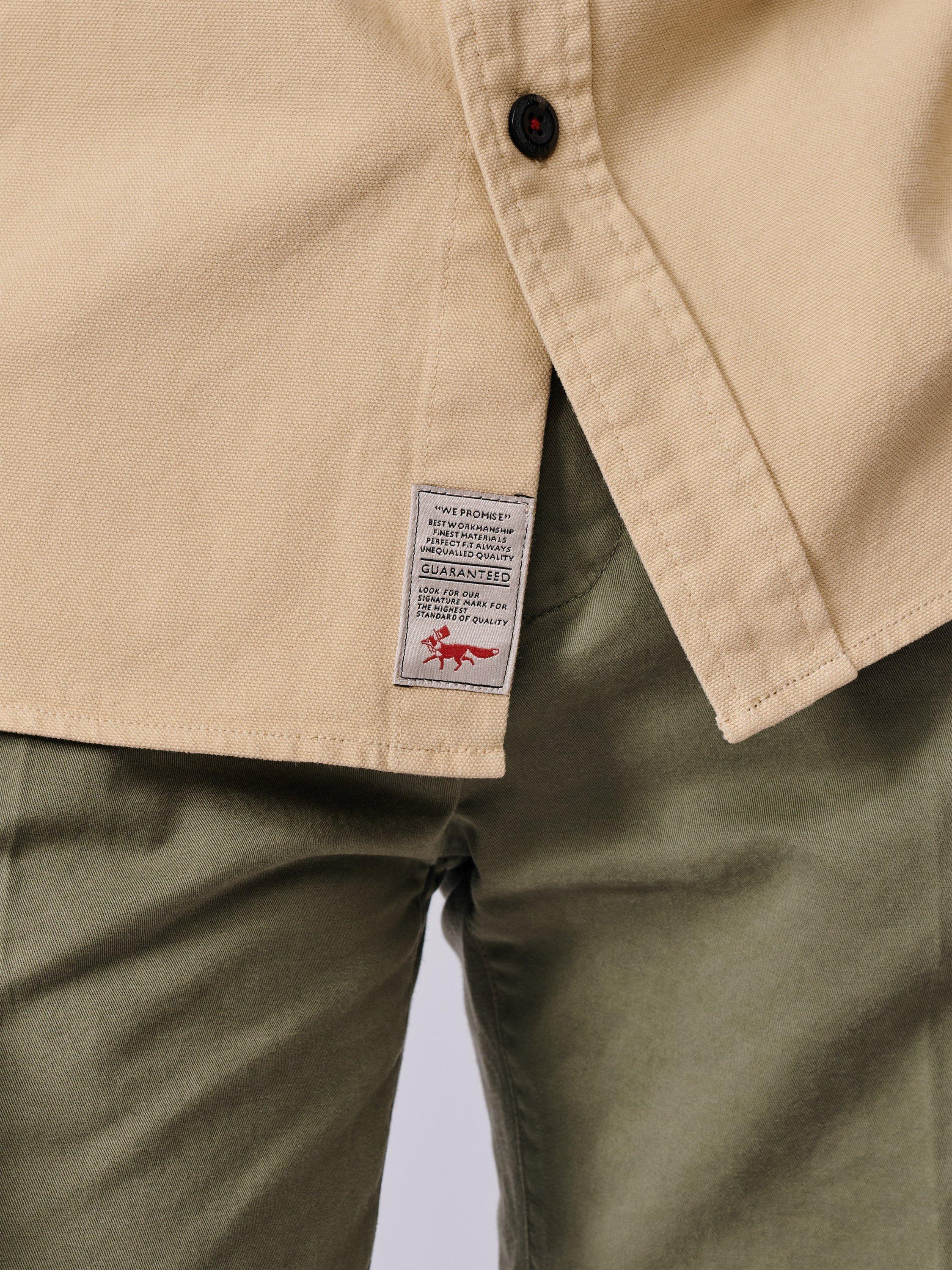 Product image 5 of 6, which shows Aubin Henderson Cotton Regular Fit Overshirt, Sand, S