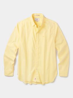 Aubin Horkstow Lightweight Relaxed Cotton Oxford Shirt, Lemon, Lemon