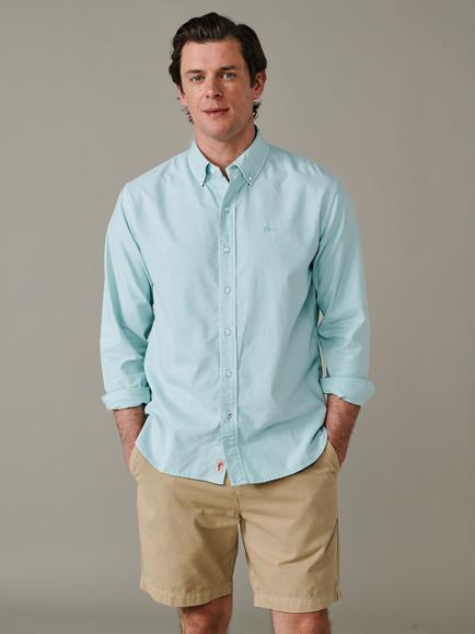 Aubin Horkstow Lightweight Relaxed Cotton Oxford Shirt, Mint