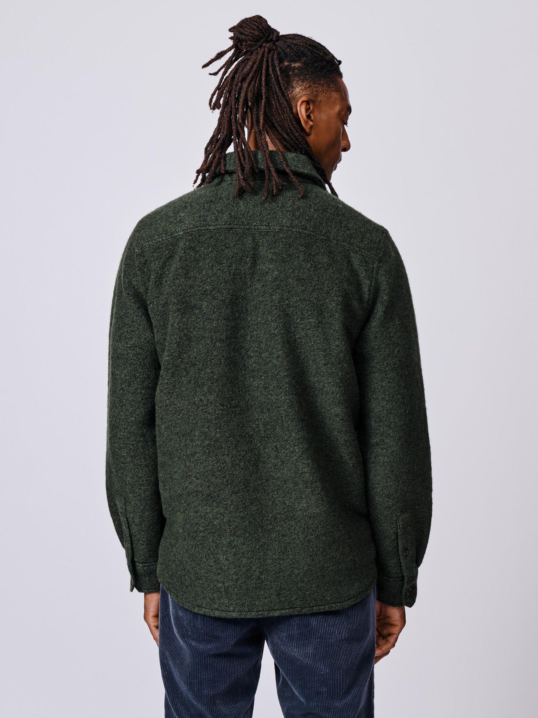 Product image 2 of 8, which shows Aubin Kendale Wool Mix Overshirt, Khaki, S