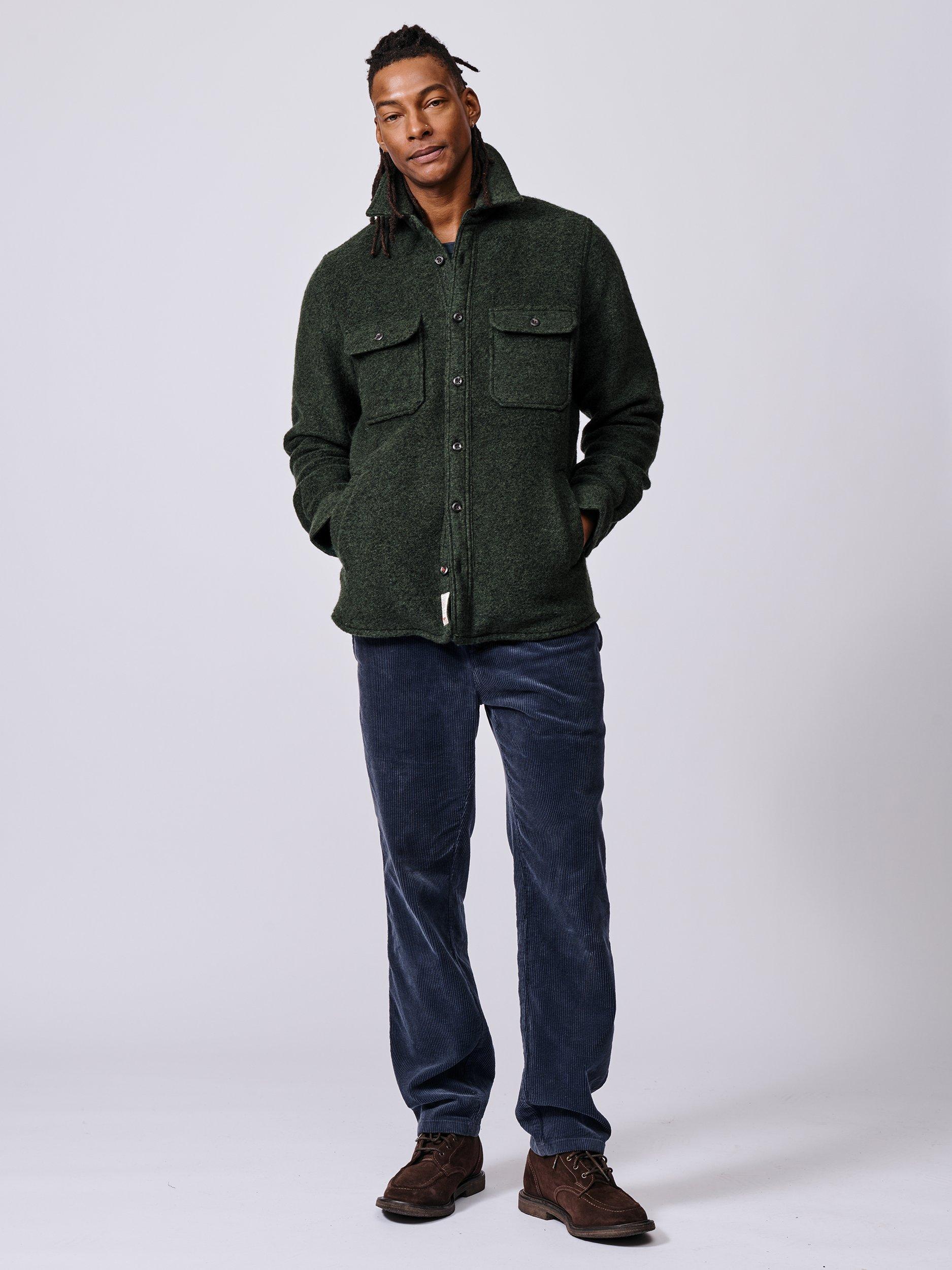 Product image 3 of 8, which shows Aubin Kendale Wool Mix Overshirt, Khaki, S