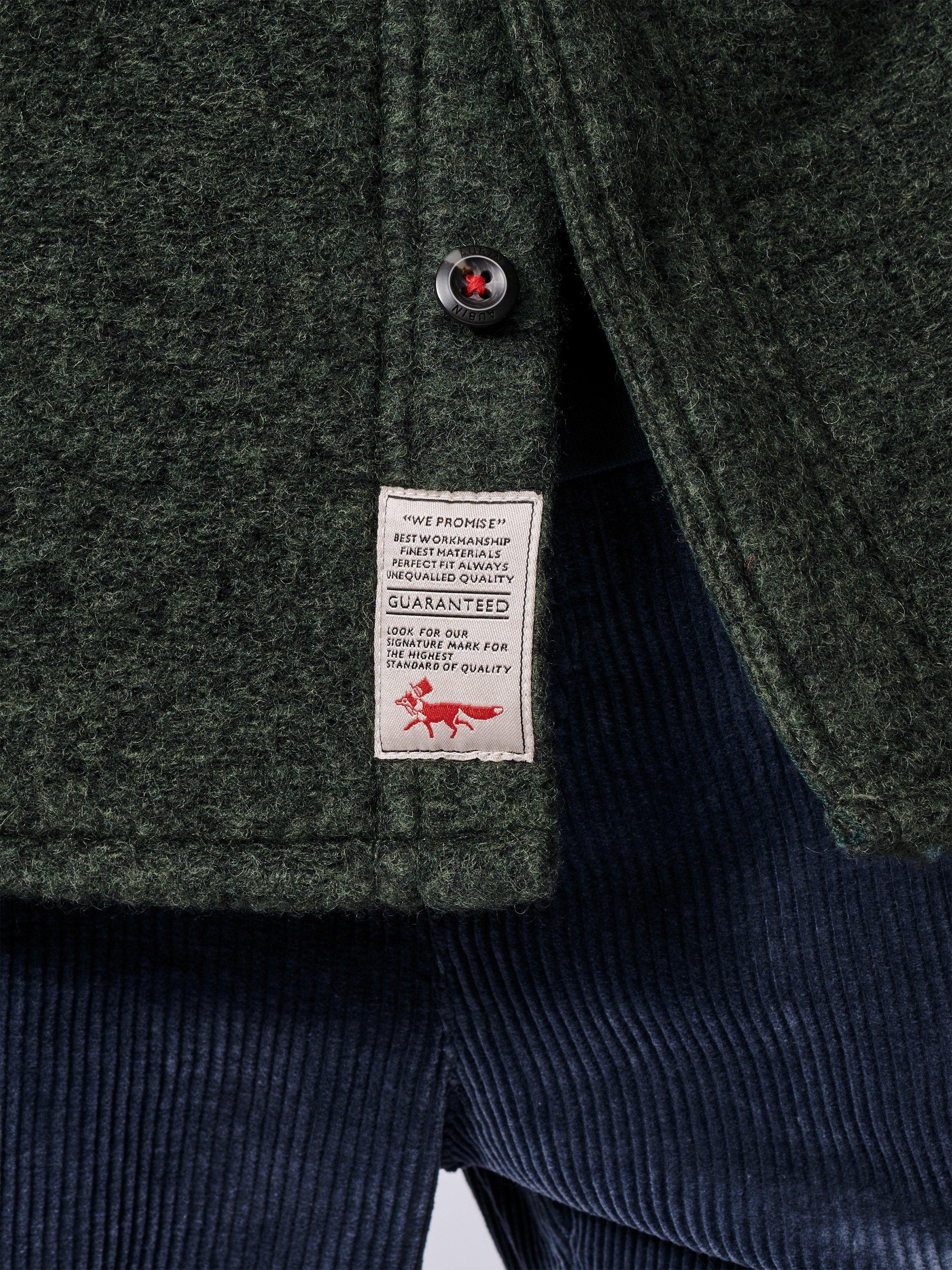Product image 7 of 8, which shows Aubin Kendale Wool Mix Overshirt, Khaki, S