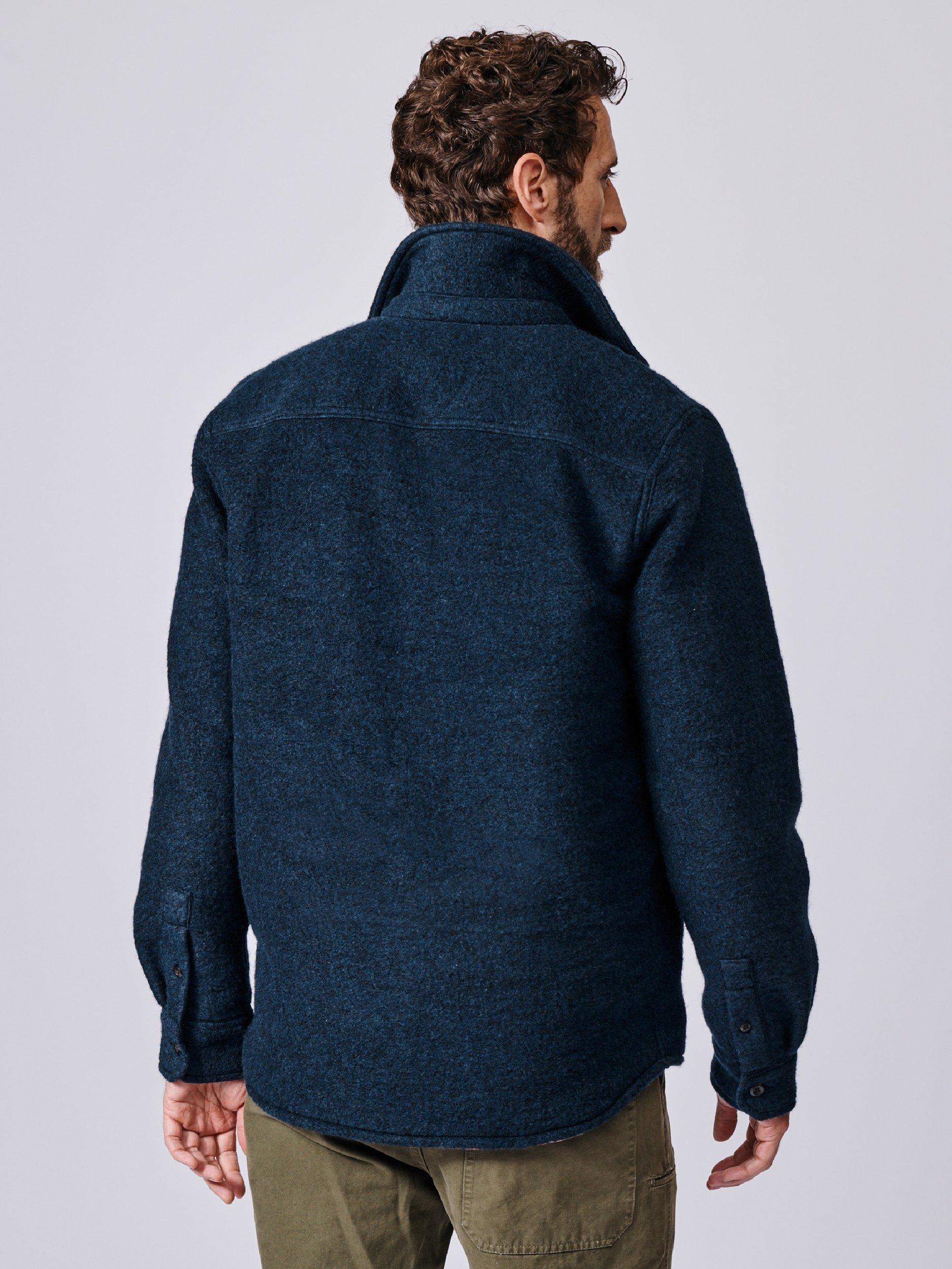 Product image 2 of 8, which shows Aubin Kendale Wool Blend Regular Fit Overshirt, Navy, S