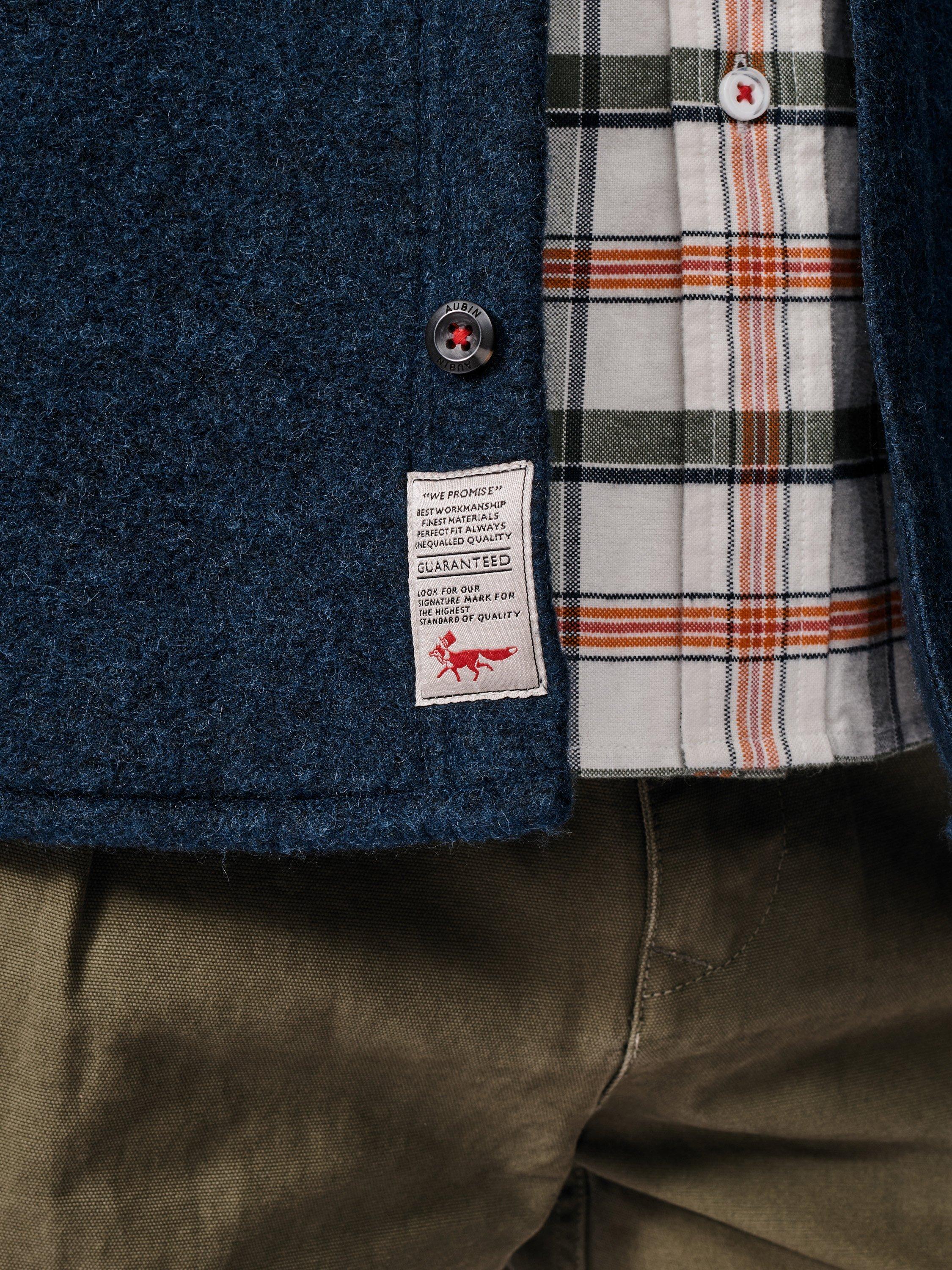 Product image 7 of 8, which shows Aubin Kendale Wool Blend Regular Fit Overshirt, Navy, S