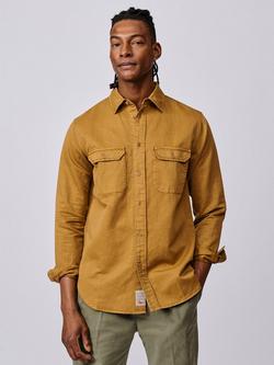 Aubin Sorrel Cotton Linen Blend Shirt, Mustard