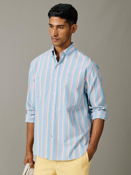 Aubin Walesby Lightweight Relaxed Oxford Shirt, Blue