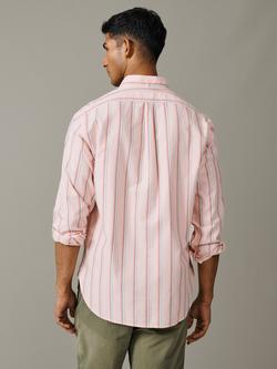 Aubin Walesby Lightweight Relaxed Oxford Shirt, Coral - view 2, Coral