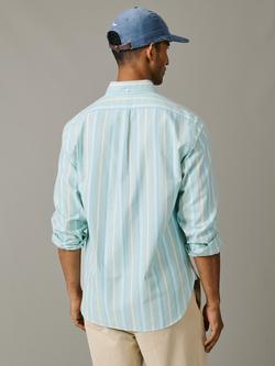 Aubin Walesby Lightweight Relaxed Oxford Shirt, Green - view 2, Green