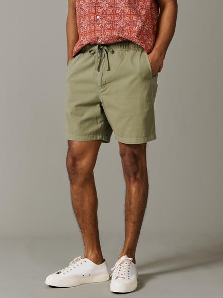 Aubin Allanby Cotton Rugby Shorts, Khaki