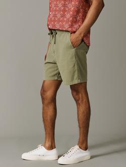 Aubin Allanby Cotton Chino Shorts, Khaki - view 2, Khaki