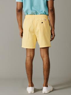 Aubin Allanby Cotton Chino Shorts, Yellow - view 2, Yellow