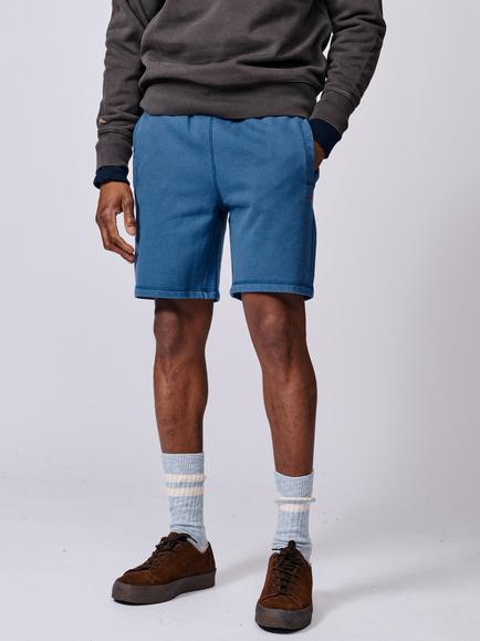 Aubin Glebe Sweat Shorts, Washed Cobalt