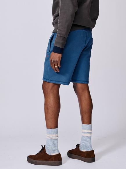 Aubin Glebe Sweat Shorts - view 2, Washed Cobalt